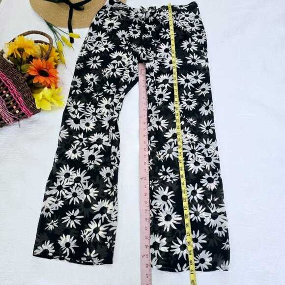 Victoria's Secret Sheer Pants Size Small Beach Swim Coverup Black White - Picture 7 of 15